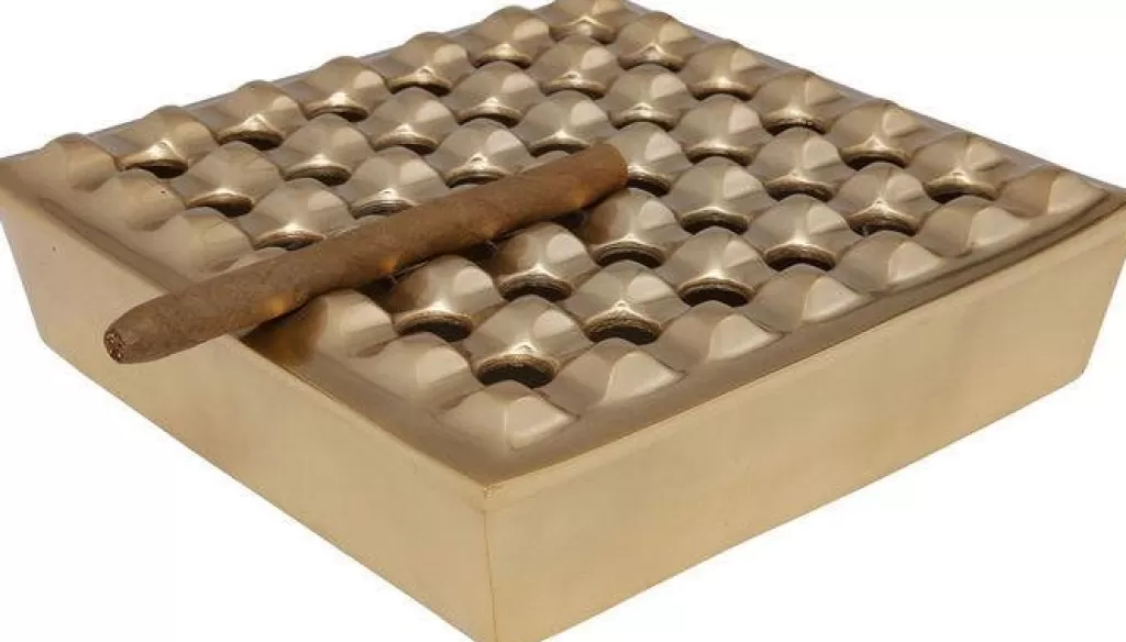 Tuhkakupit Ja Savukerasiat>KARE Design Soho Square Brass Tuhkakuppi 25x25cm