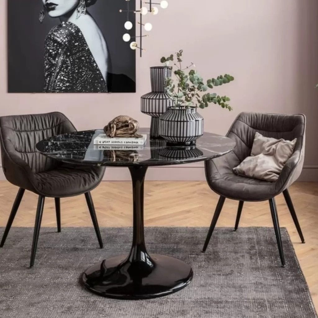 Pöydät>KARE Design Solo Marble Pöytä, Musta Ø110cm