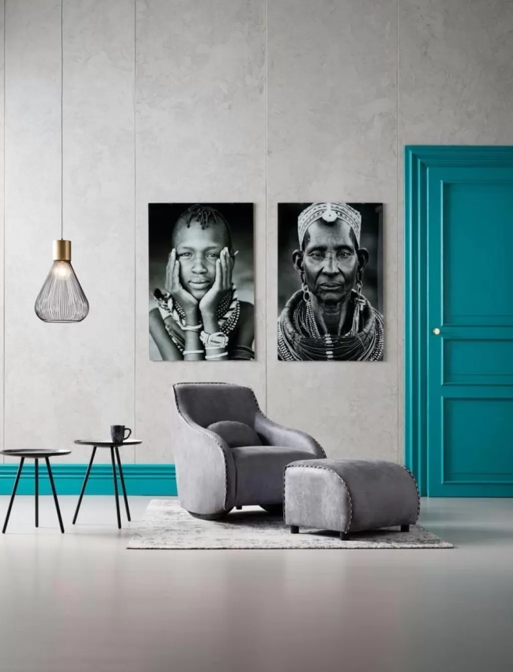 Nojatuolit>KARE Design Swing Ritmo Vintage Keinutuoli, Harmaa