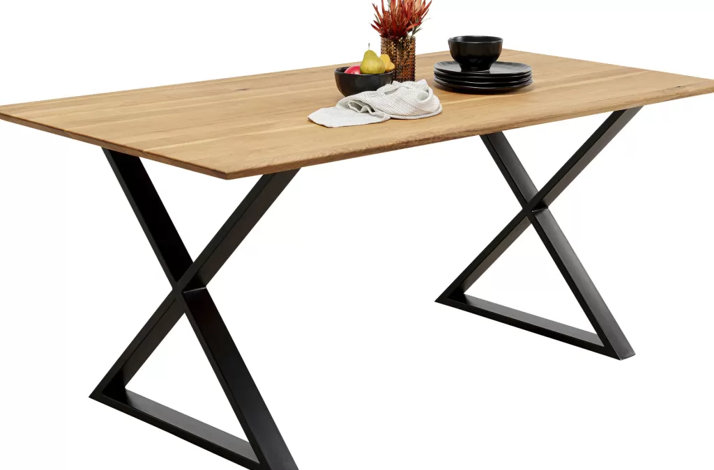 Pöydät>KARE Design Symphony Ruokapöytä -tammi, Musta Ristikkojalka 200x100cm