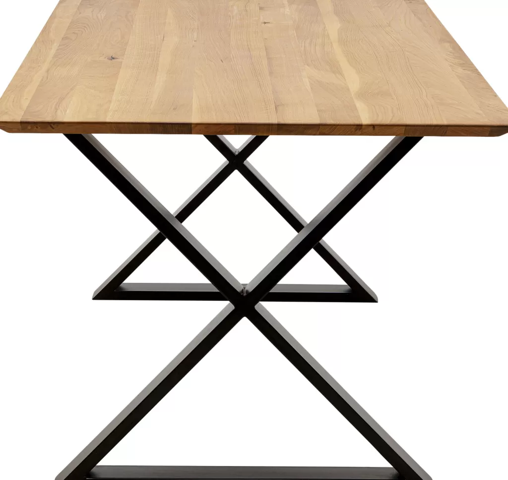 Pöydät>KARE Design Symphony Ruokapöytä -tammi, Musta Ristikkojalka 200x100cm