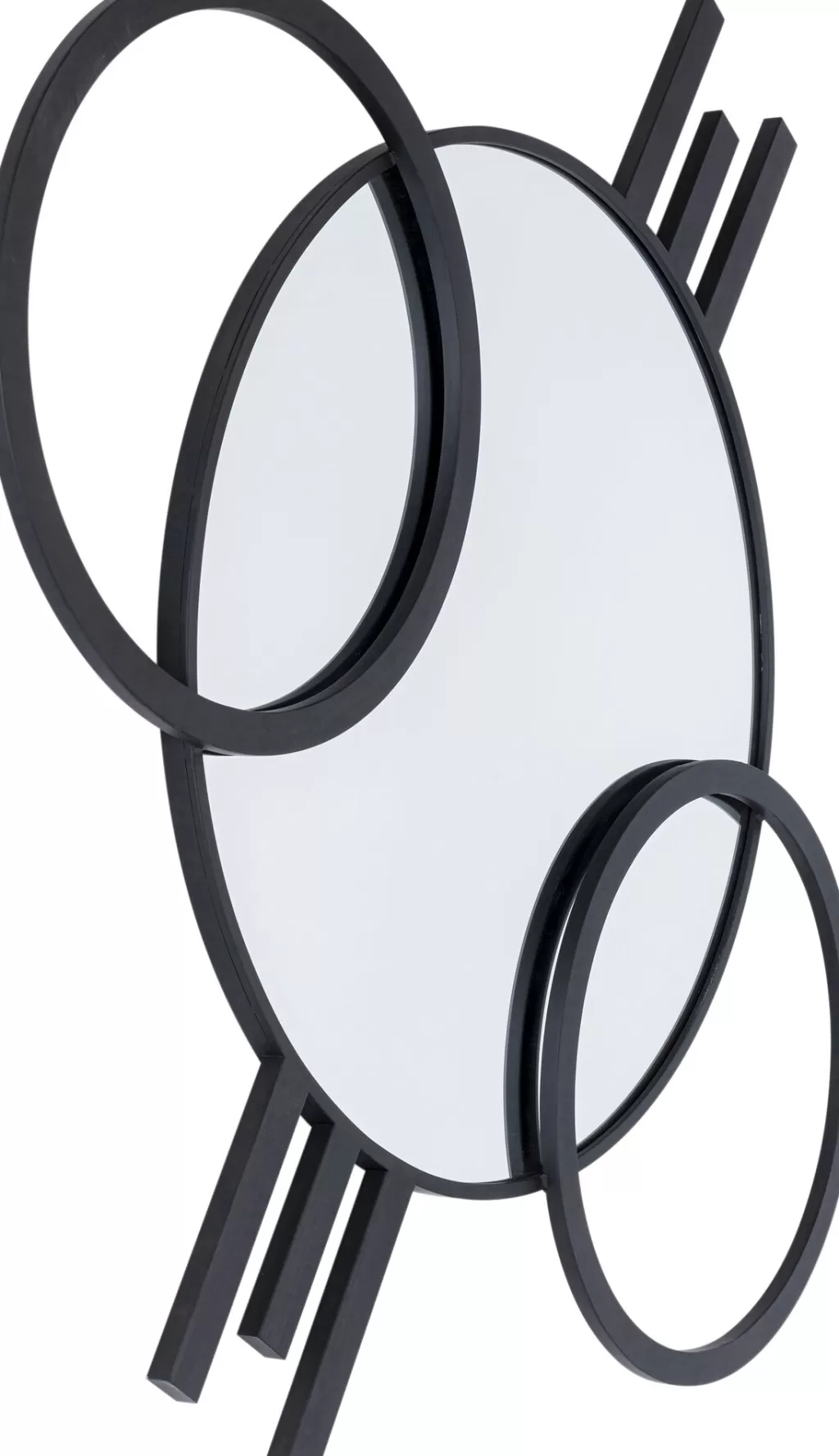 Peilit>KARE Design Triple Circle Seinäpeili, Musta 124x119cm