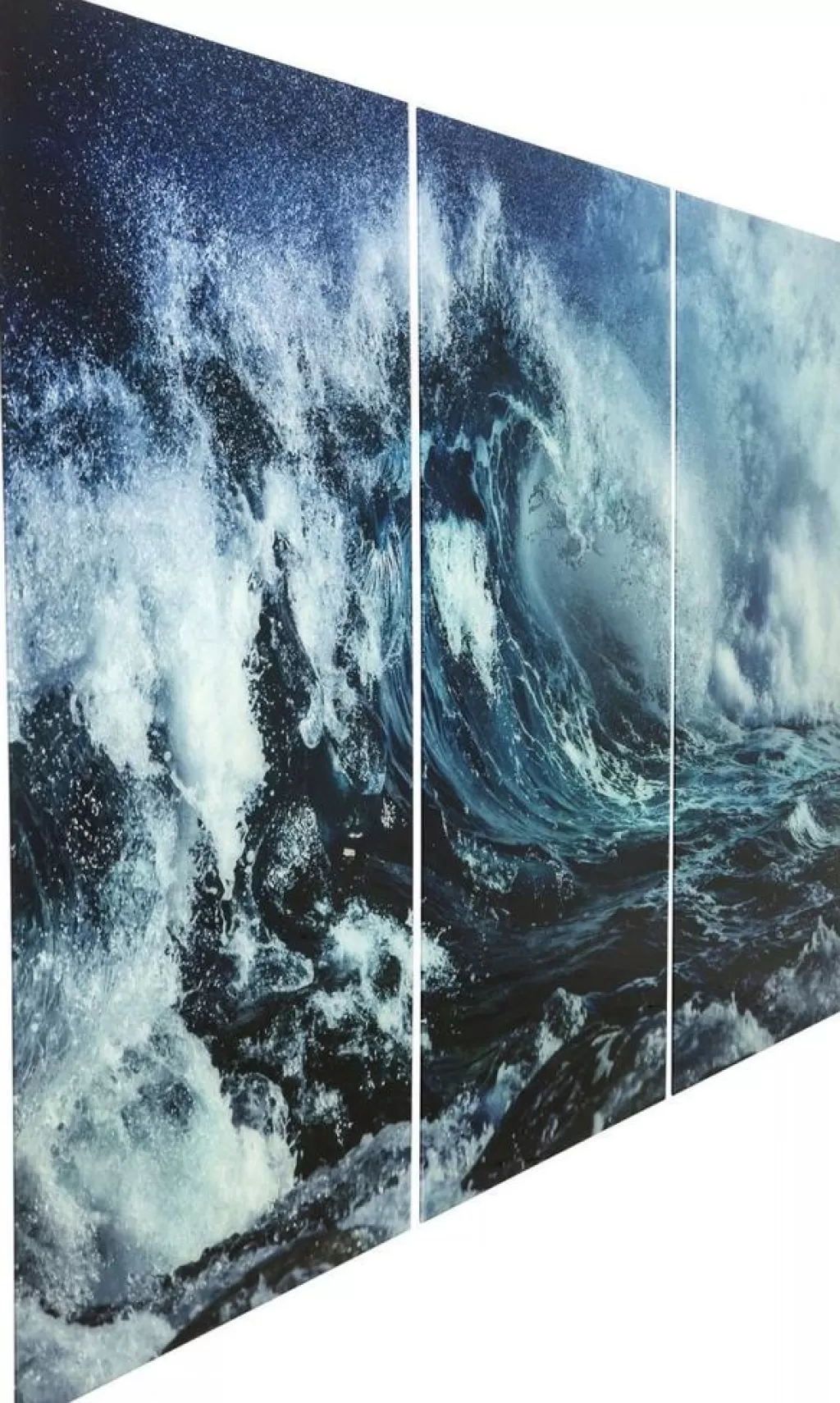Taulut>KARE Design Triptychon Wave Aallot Lasitaulu (3/osaa)