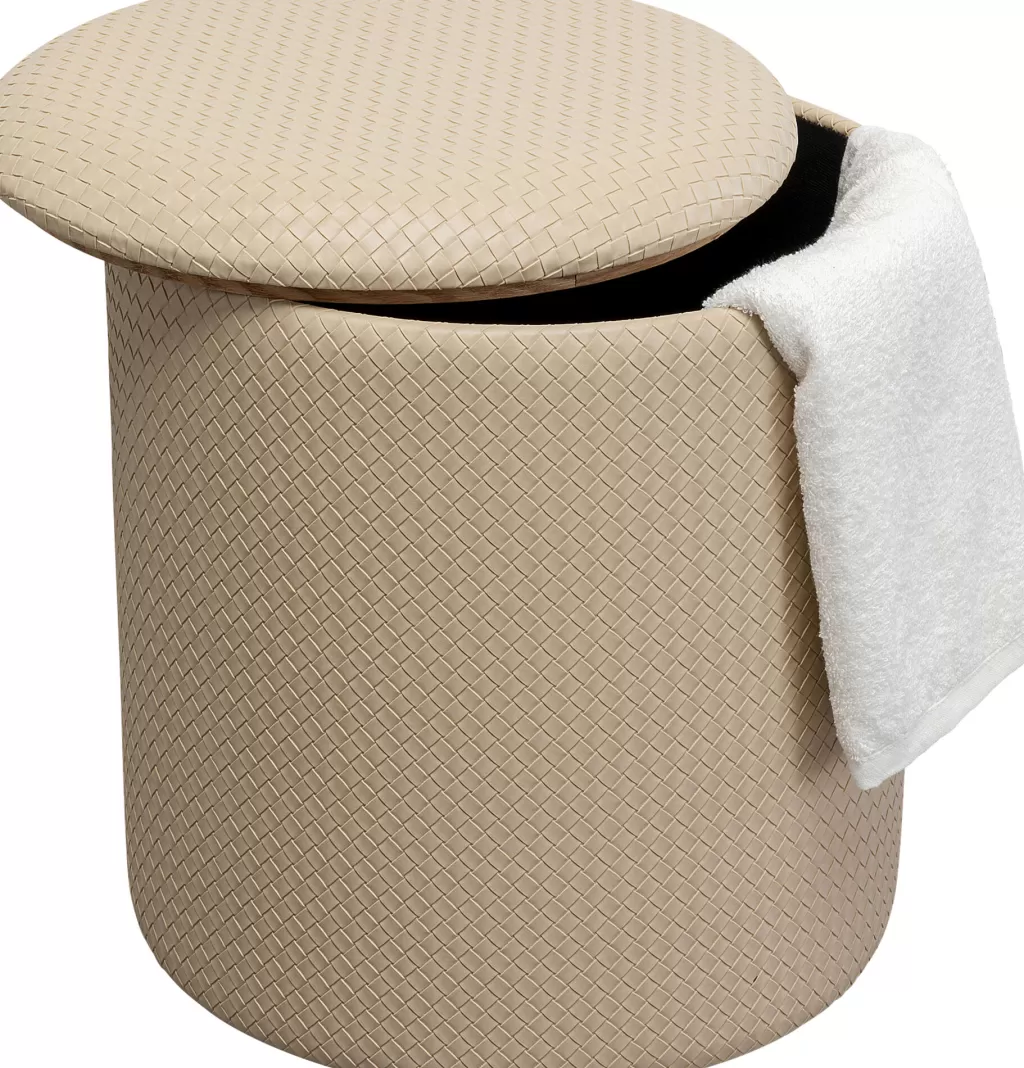 Rahit Ja Jakkarat>KARE Design Venezia Palli, Rahi Säilytyslokerolla, Kermanvärinen Ø40cm