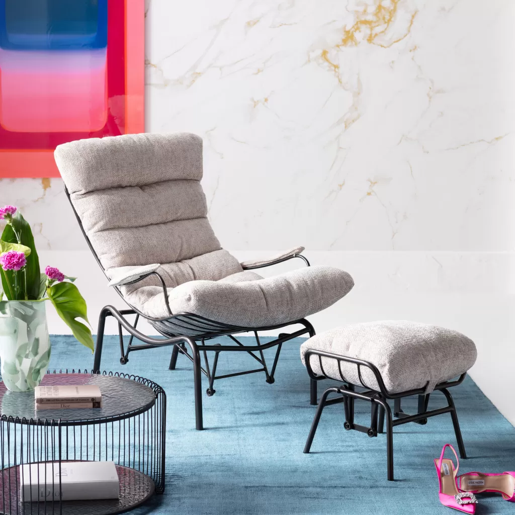 Nojatuolit>KARE Design Vienna Kääntyvä Nojatuoli + Rahi Beige