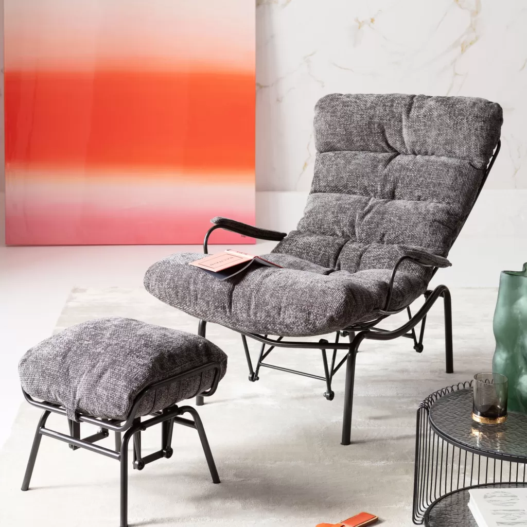 Olohuone | Nojatuolit>KARE Design Vienna Kääntyvä Nojatuoli + Rahi Harmaa
