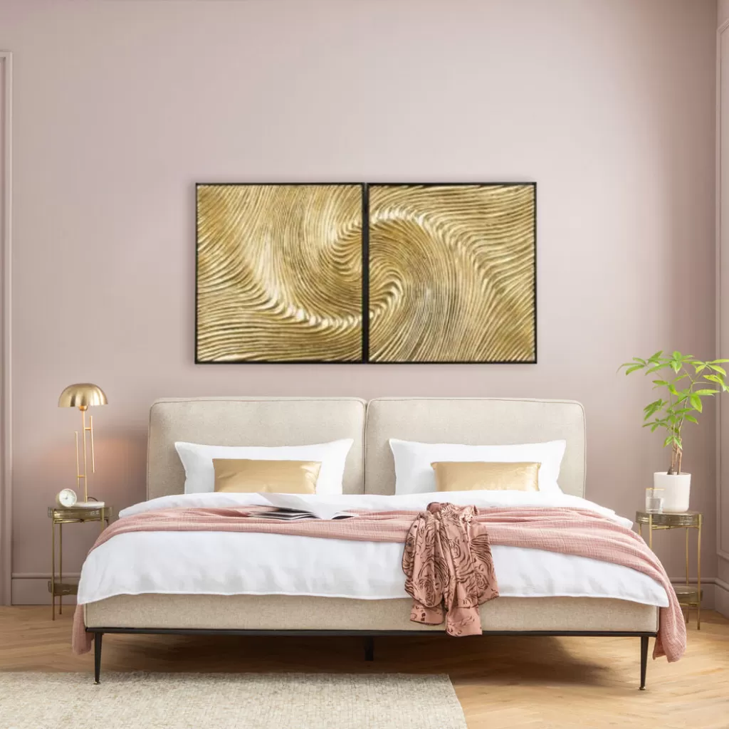 Seinäkoristeet>KARE Design Waves, Aallot Taulut, Kultaa (2/Setti)