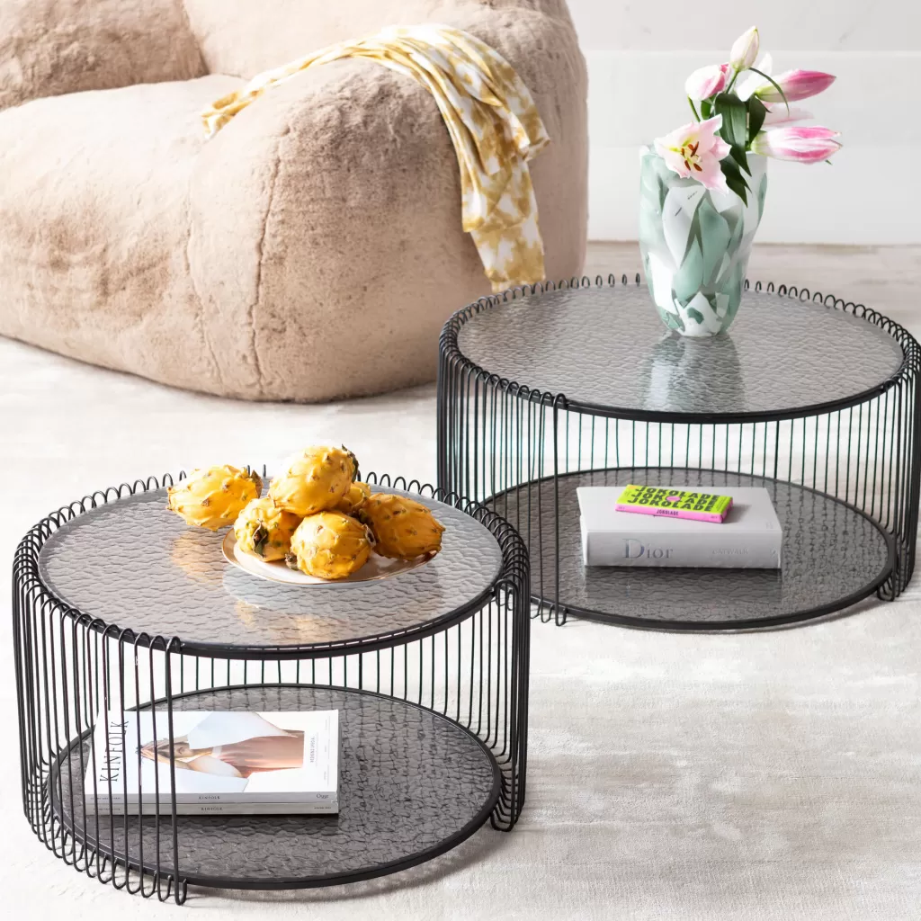 Sohvapöydät>KARE Design Wire Double Bubble Sohvapöytä Musta (2/Setti)