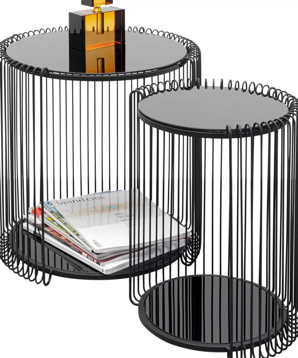 Sohvapöydät>KARE Design Wire Double Sivupöytä, Musta (2/Setti)