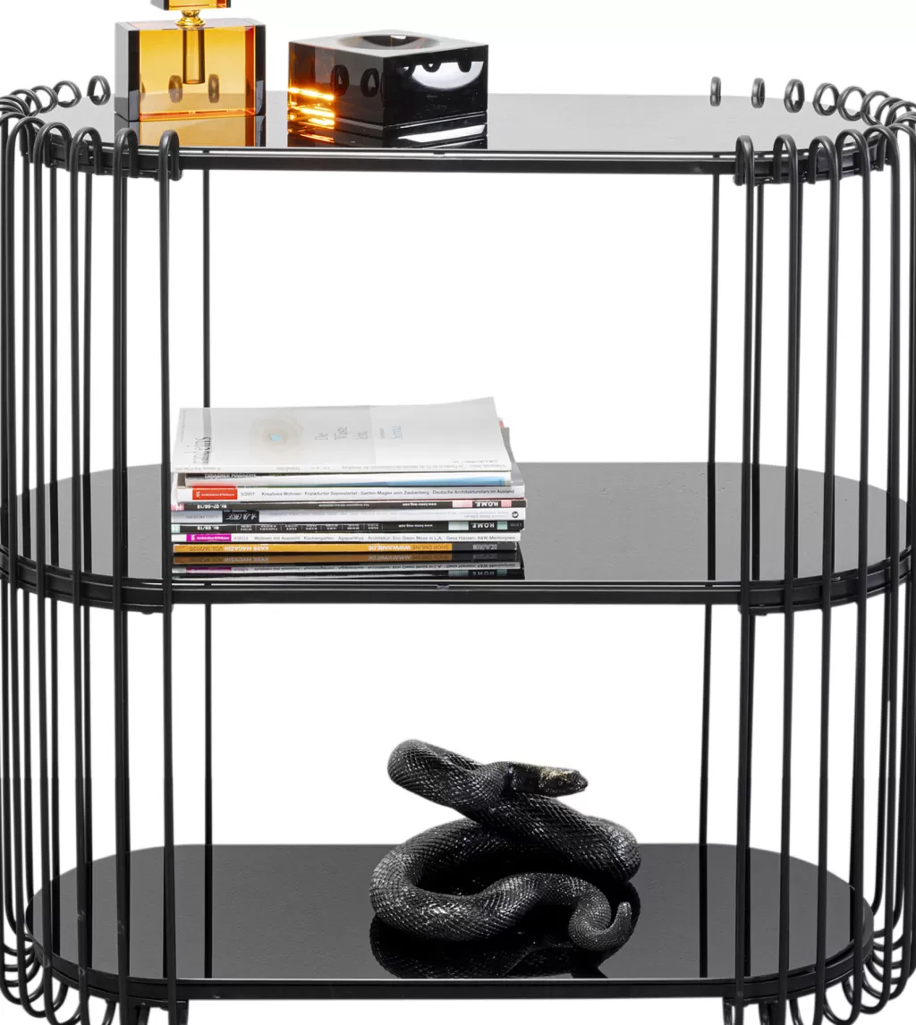 Konsolipöydät Ja Sivupöydät>KARE Design Wire Konsolipöytä, Sivupöytä, Musta 81x78cm