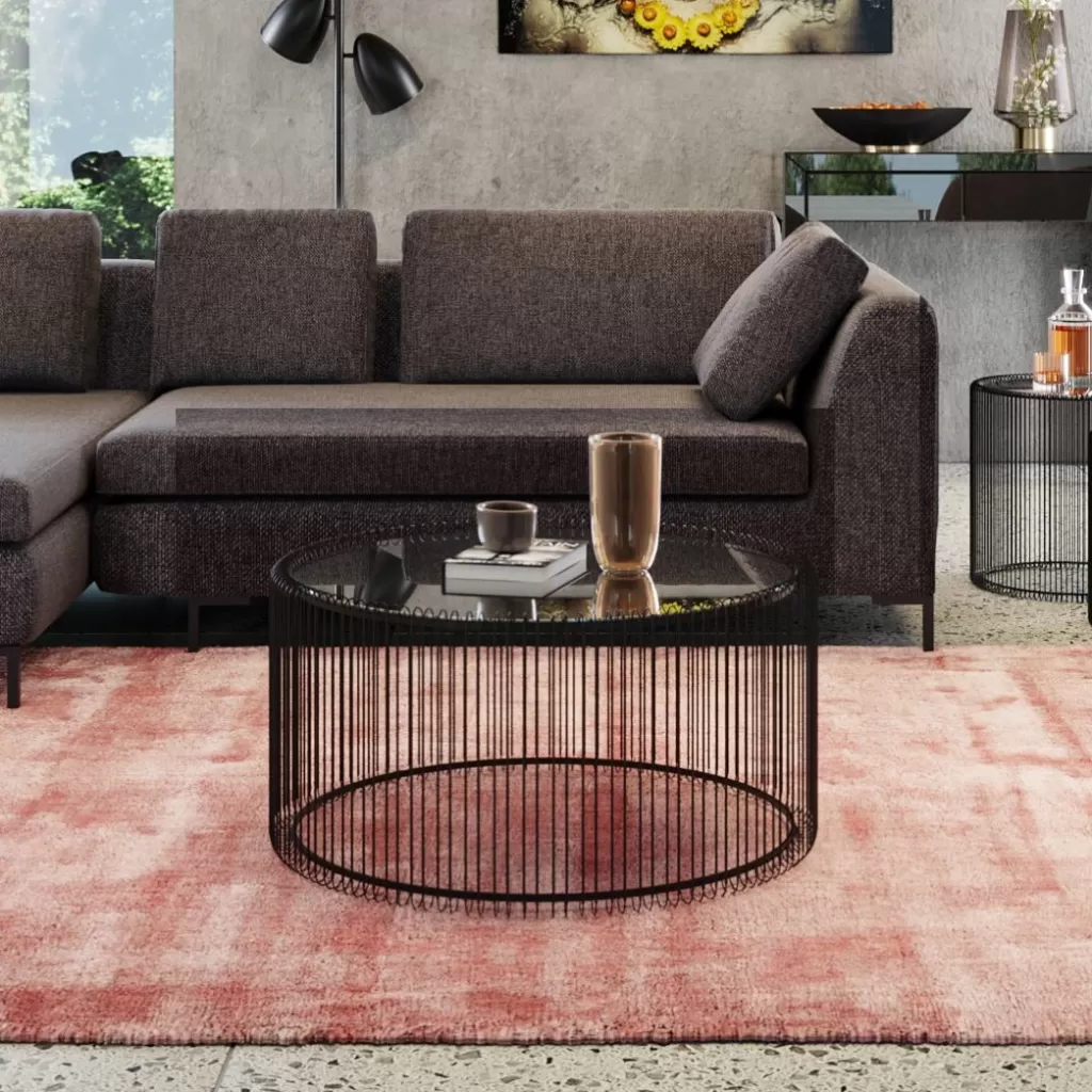 Sohvapöydät>KARE Design Wire Uno Sohvapöytä Musta Ø80cm