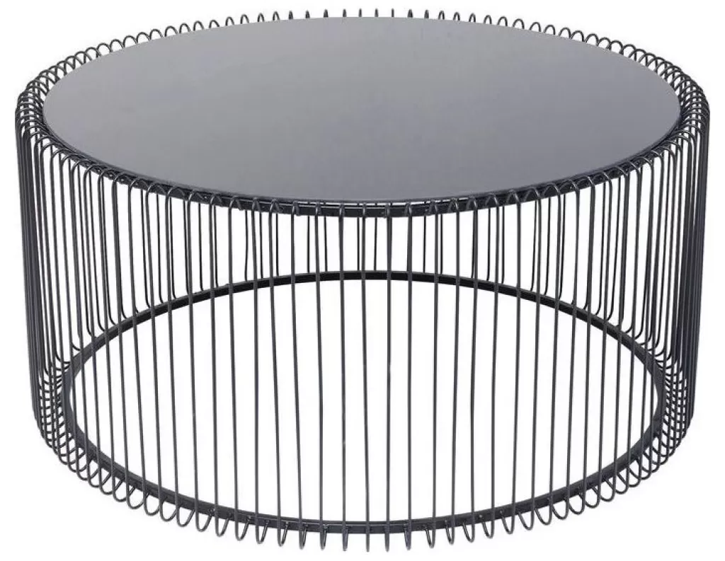 Sohvapöydät>KARE Design Wire Uno Sohvapöytä Musta Ø80cm