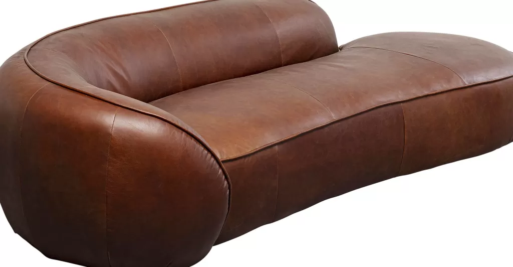 Lepotuolit>KARE Design Wonder Recamiere Sohva, Lepotuoli, Nahkaa Ruskea 252cm