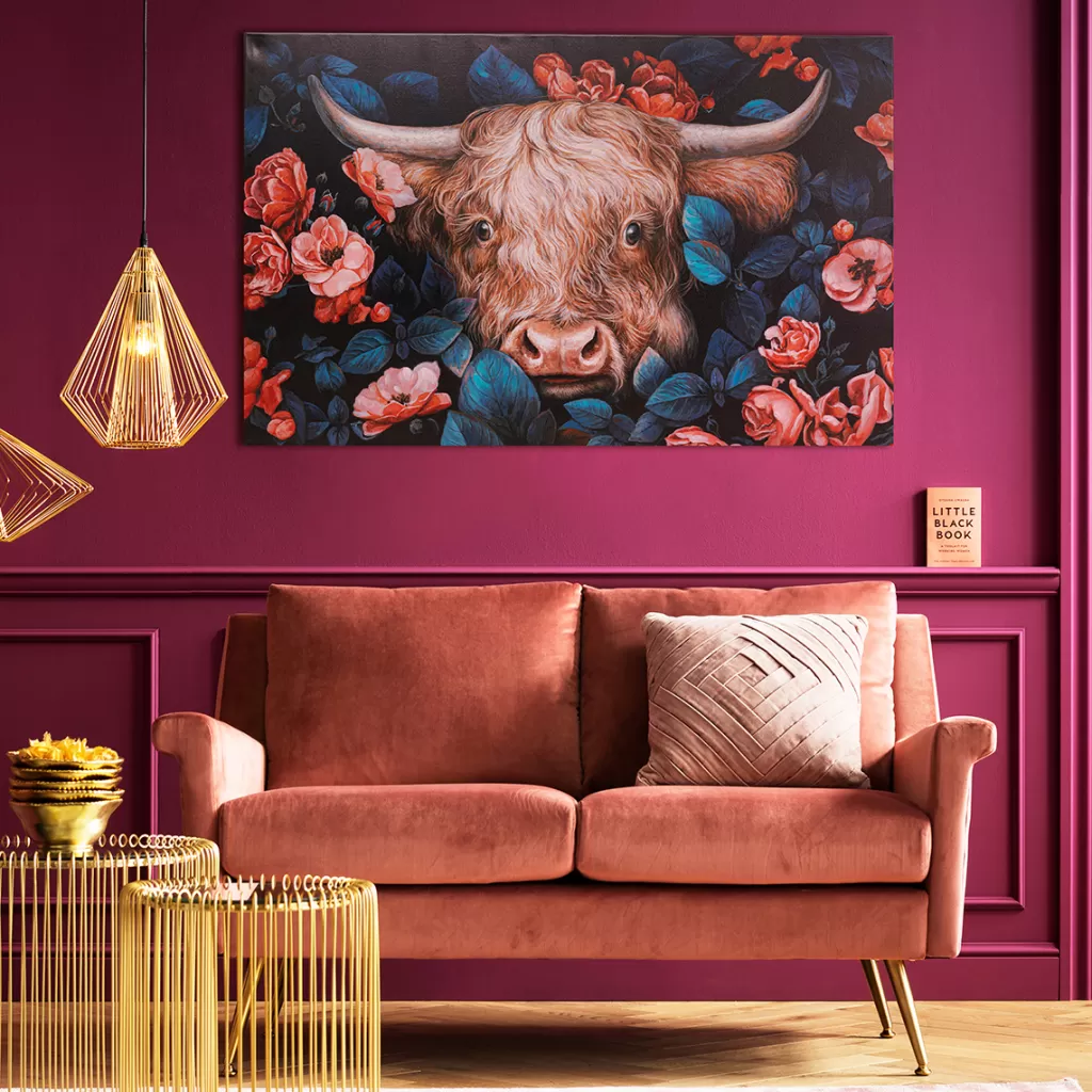 Taulut>KARE Design Yak In Flower Canvas Taulu140x90cm