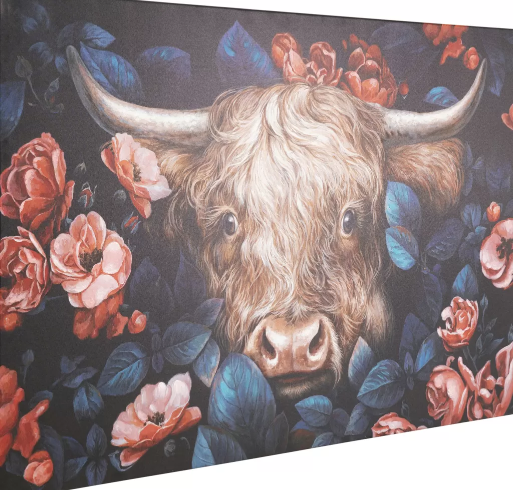 Taulut>KARE Design Yak In Flower Canvas Taulu140x90cm