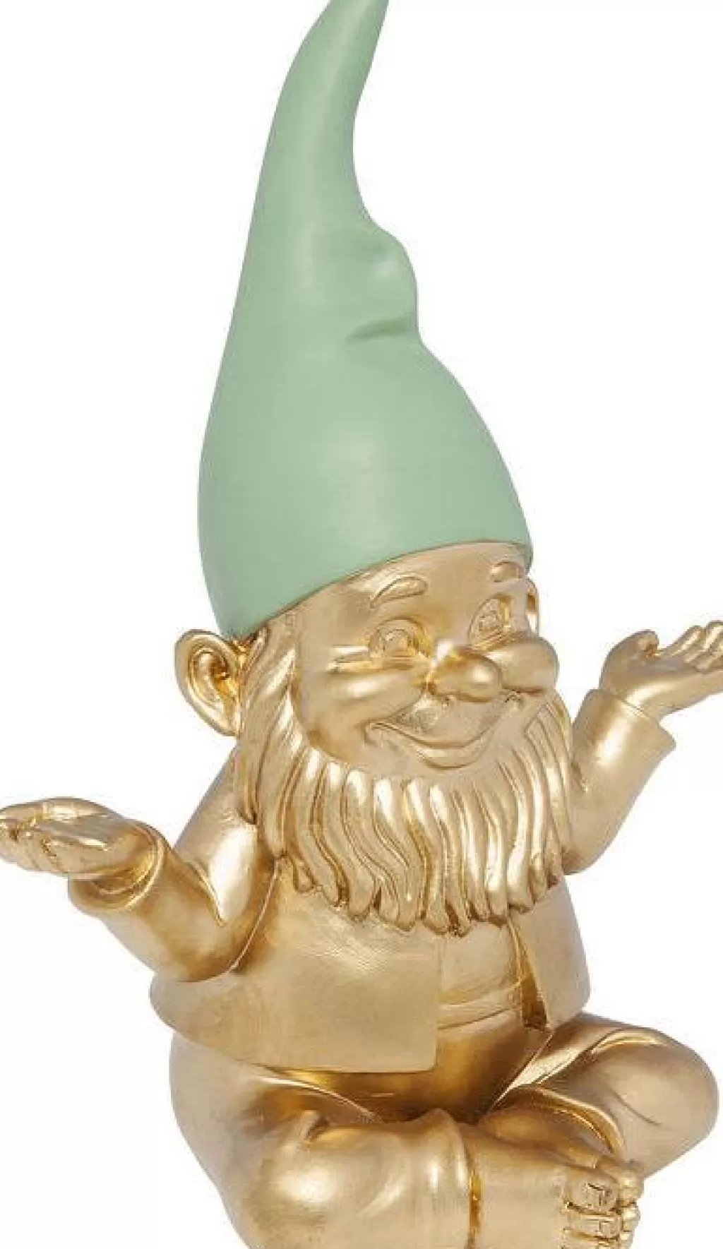 Koriste-Esineet>KARE Design Zwerg Meditation Tonttu - Kulta, Vihreä 19cm
